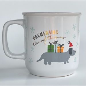 DACHSHUND THROUGH THE SNOW Coffee MUG 18.5oz Weenie dog cup mug